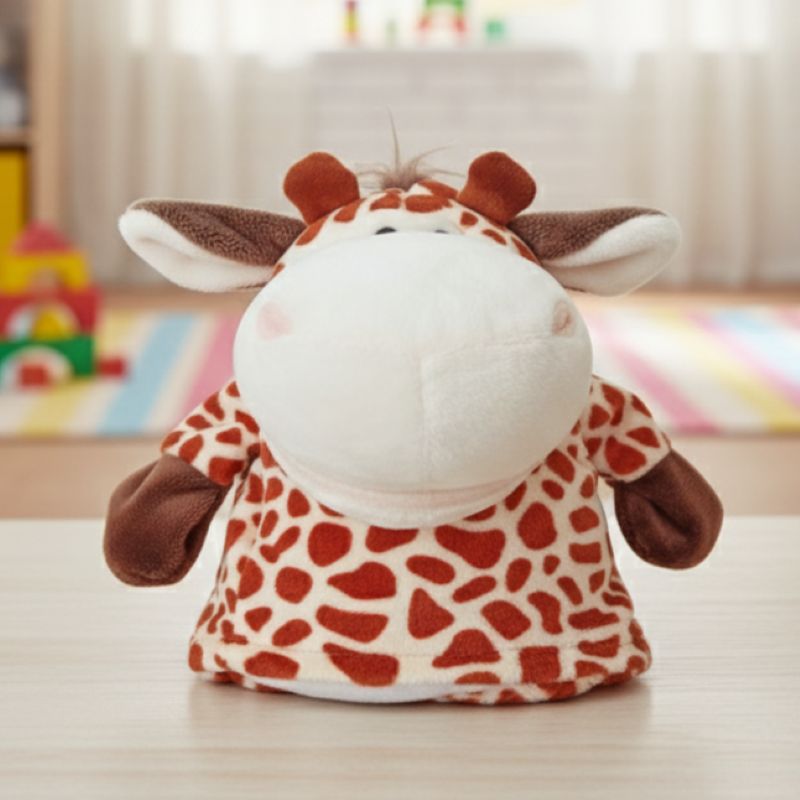 Giraffe Hand Puppet Plush Toy | Soft Velour | Kids Storytelling Puppet | New