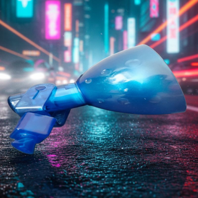 Blue Plastic Desk Lamp | Adjustable Light | Compact | Very Good Condition - Image 2