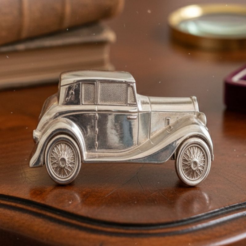 Vintage Piggy Bank | 1937 Rolls Royce Car Design | Collectible | VGUC - Image 2