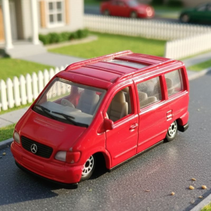 Mercedes-Benz V-Class Red Welly NEX Diecast Model | VGUC Collectible Toy - Image 2