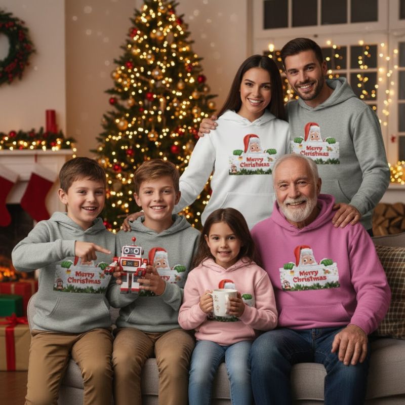 Christmas Hoodie | Custom Festive Pullover | Eco-Friendly Holiday Apparel - Image 5