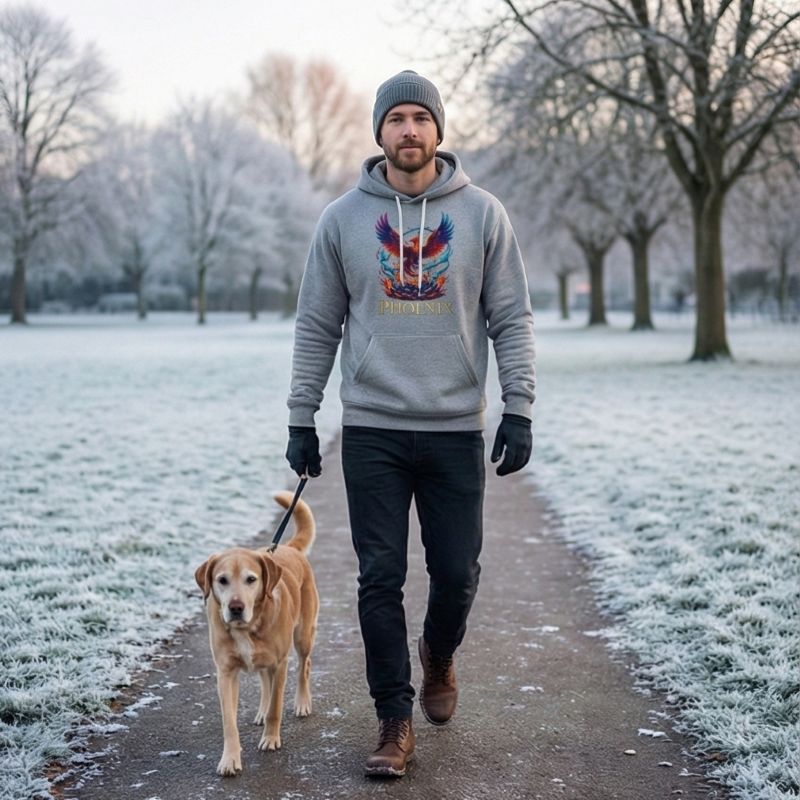 Phoenix Rising Hoodie | Mythical Fire Bird Design