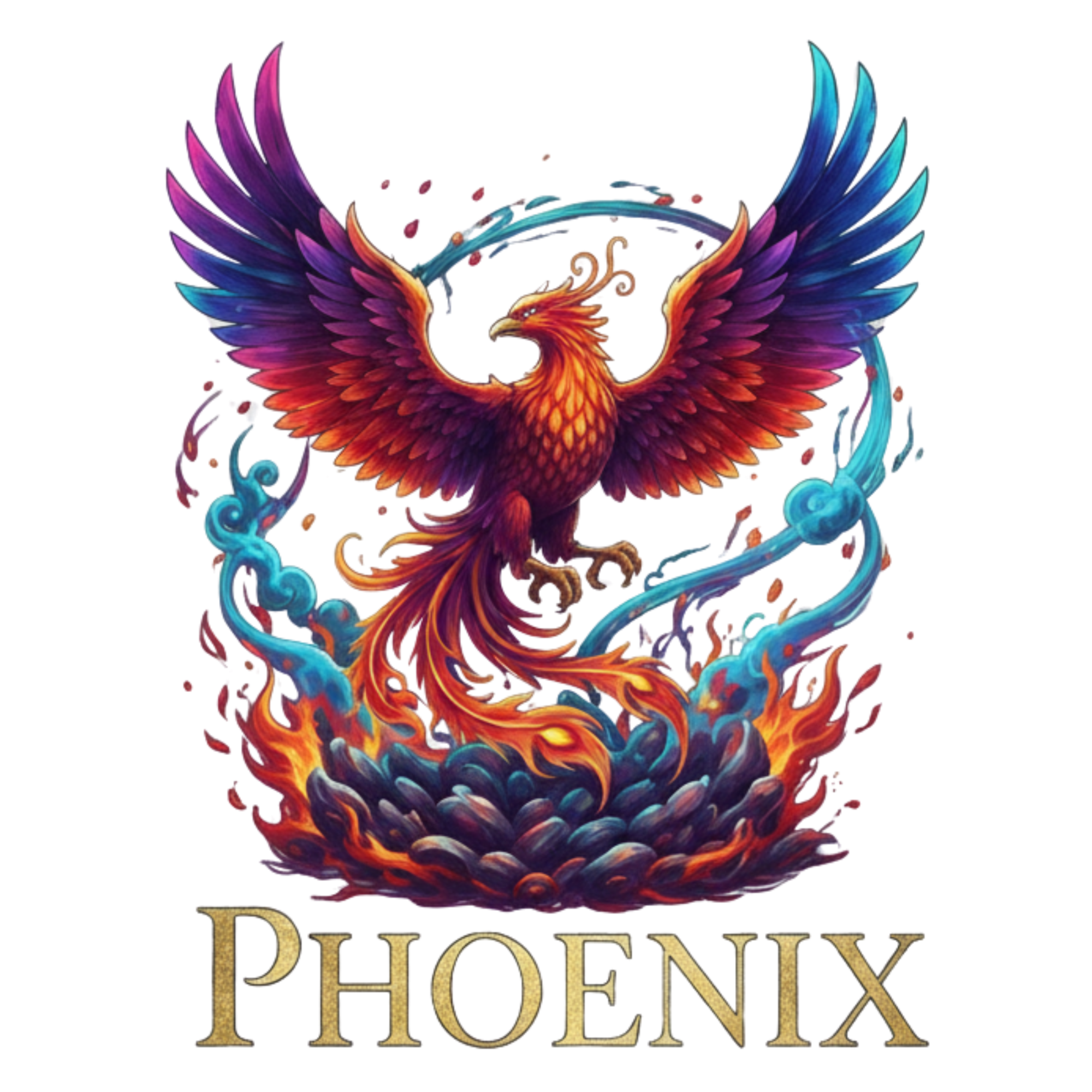 Phoenix Rising Hoodie | Mythical Fire Bird Design - Image 5
