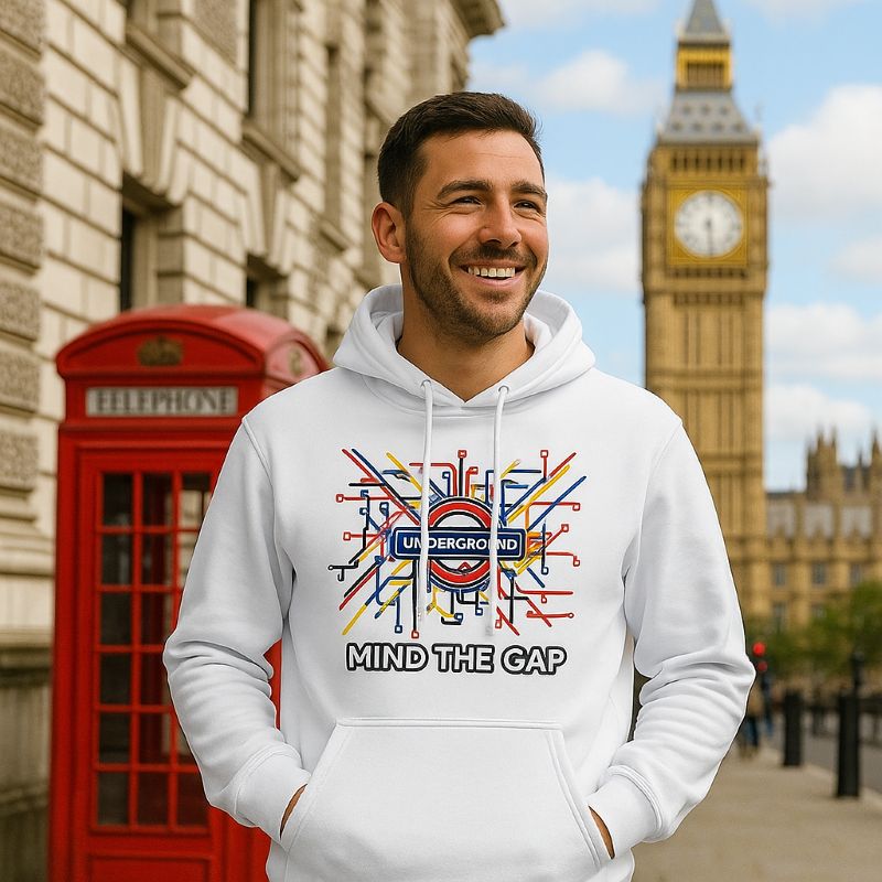 Mind the Gap Hoodie | London Underground Inspired Design