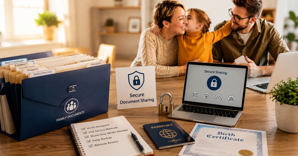 share family documents safely