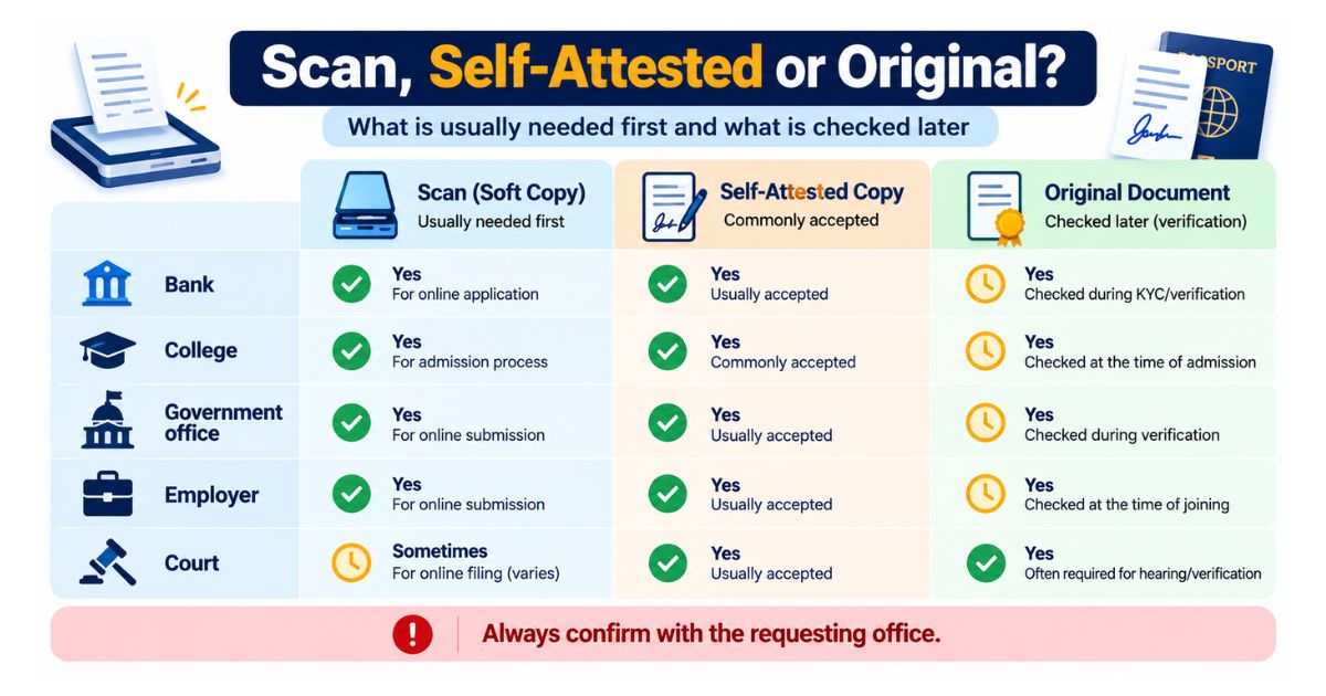 scanned copy of documents valid india