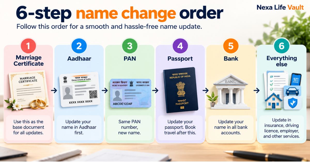name change after marriage documents
