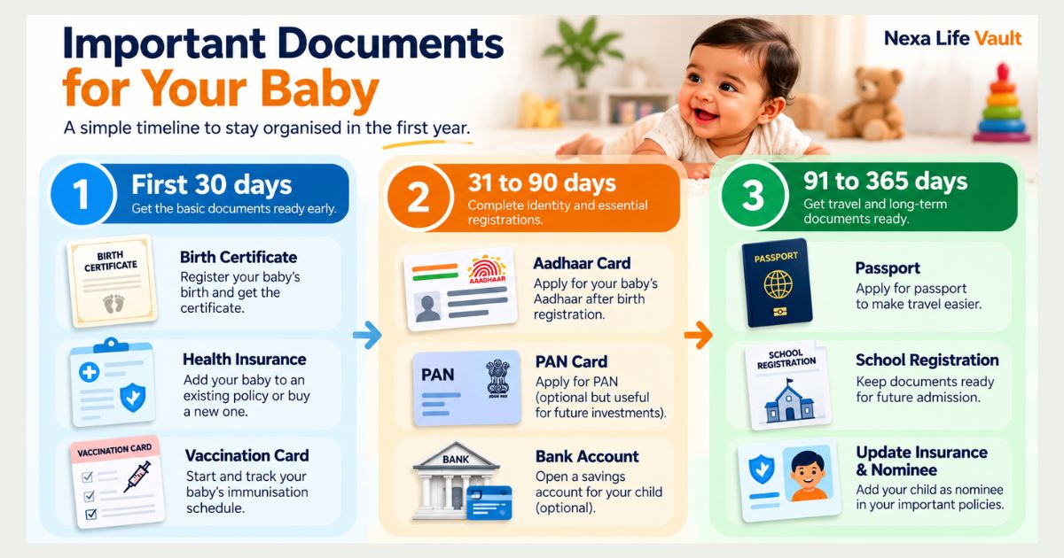 newborn baby documents checklist